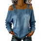 💙Denim Days, Effortless Style✨Women's Fashion Wide Strap Denim Top