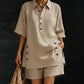 ☀️New arrival 50% OFF🌿Women's Summer Relaxed Fit Top and Shorts Set