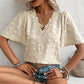 🌸40% OFF！🦋Women's Jacquard V-Neck Butterfly Sleeve Top