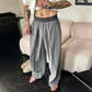 ✨Wide-Leg Freedom 🌬️Men's Pleated Wide-Leg Trousers with Elastic Waist