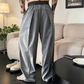 ✨Wide-Leg Freedom 🌬️Men's Pleated Wide-Leg Trousers with Elastic Waist