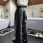 ✨Wide-Leg Freedom 🌬️Men's Pleated Wide-Leg Trousers with Elastic Waist