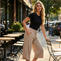 👖40% OFF！🌿Women's Casual Wide-Leg Capri Pants
