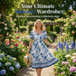 🌷 Soft Floral Summer Dress 🌿💕Women's Floral Print Square Neck Midi Dress