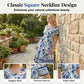 🌷 Soft Floral Summer Dress 🌿💕Women's Floral Print Square Neck Midi Dress
