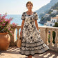 🌷 Soft Floral Summer Dress 🌿💕Women's Floral Print Square Neck Midi Dress