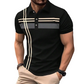 🏕️New arrival 40% OFF💪Men's Striped Short Sleeve Collared Top