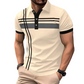 🏕️New arrival 40% OFF💪Men's Striped Short Sleeve Collared Top