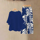 📢📢40% OFF !! ⏰Wemon's Elegant Flowy Top & Printed Pants Set