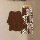 📢📢40% OFF !! ⏰Wemon's Elegant Flowy Top & Printed Pants Set