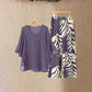 📢📢40% OFF !! ⏰Wemon's Elegant Flowy Top & Printed Pants Set