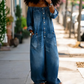 📢📢50% OFF !! ⏰Off-Shoulder Wide-Leg Denim Jumpsuit