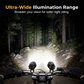 💐50% OFF ! Dual-Color LED Motorcycle Spotlight – White/Amber for All Weather ⚡🏍️