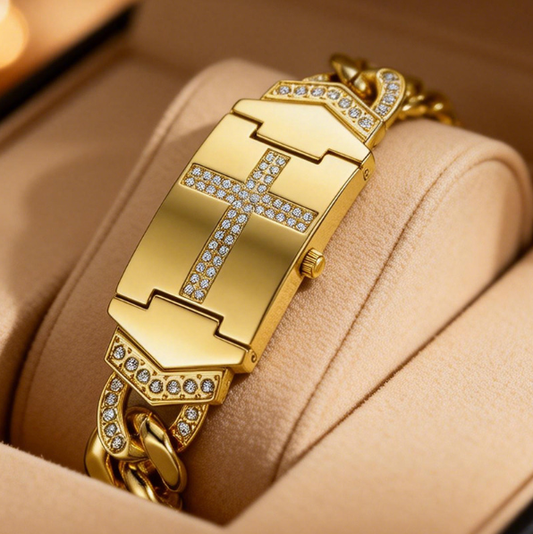 💐50% OFF ! Crystal Cross Watch – 2026 New Arrival, Modern & Bold Design 🎆🆕