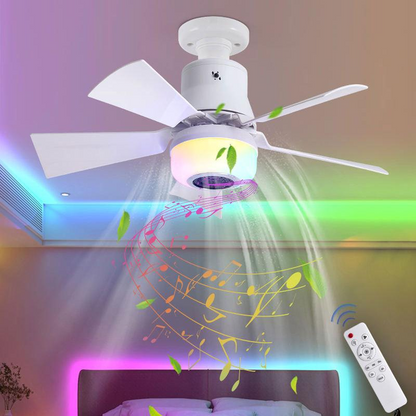 ✨While Supplies Last 40% OFF!🍃Smart Ceiling Fan with Light, RGB & Bluetooth Speaker