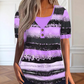 👕✨Women's Faux Two-Piece Striped Henley Top