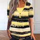 👕✨Women's Faux Two-Piece Striped Henley Top