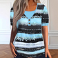 👕✨Women's Faux Two-Piece Striped Henley Top