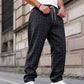 👖✨Big Fit, Sharp Style 🖤Men's Plus Size Plaid Drawstring Trousers