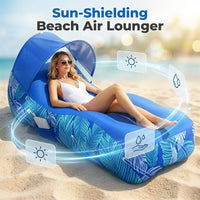 🌊Effortless Inflation Air Lounger with Sunshade