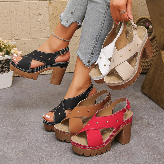 👠New arrival 40% OFF✨Chunky Heel Platform Sandals for Summer