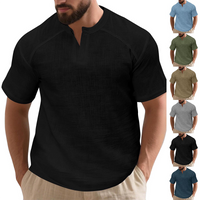 📢📢50% OFF !! ⏰Men's Casual Solid Color Short Sleeve T-Shirt