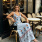 🌸40%OFF！💕Sleeveless V-Neck Floral Print Slit Dress