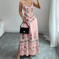 🌸40%OFF！💕Sleeveless V-Neck Floral Print Slit Dress