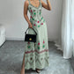 🌸40%OFF！💕Sleeveless V-Neck Floral Print Slit Dress