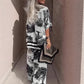 👚👖40% off❤Women's Casual Printed V-Neck Top & Trousers Set
