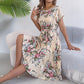 👗40%OFF !🌸Women's Floral Print Pleated Midi Dress