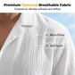 🏖️ 40% OFF! ✨ Men's Textured Short Sleeve Camp Collar Shirt – Crinkle, Breathable, No-Iron 🌞