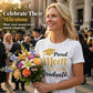 "Proud Mom" Script & Glitter Graduation Top