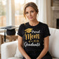 "Proud Mom" Script & Glitter Graduation Top