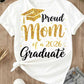 "Proud Mom" Script & Glitter Graduation Top