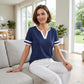 👚Women's Short Sleeve Color Block Tee