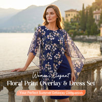 👗 40% OFF! ✨ Floral Overlay & Dress Set – Elegant, Feminine ✨