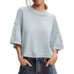 🌸 Effortless Cropped Sweater ✨Women's Short Sleeve Loose-Fit Cropped Sweater