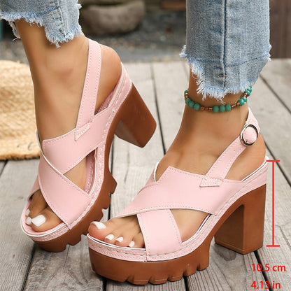 👡Women's Criss-Cross Strap Platform Sandals✨