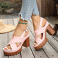 👡Women's Criss-Cross Strap Platform Sandals✨