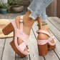 👡Women's Criss-Cross Strap Platform Sandals✨