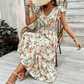 📢📢50% OFF !! ⏰Women's Floral V-Neck Smocked Waist Dress