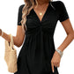 🌺Women's V-neck Front Knotted Sleeveless Dress💐