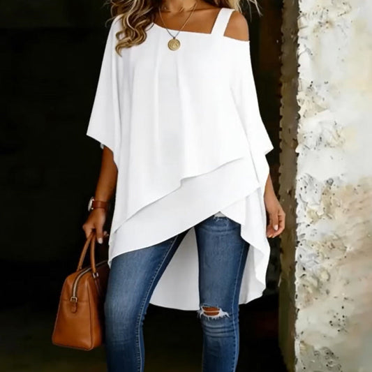 👚40% OFF！✨Women's Asymmetrical Casual Loose Fit Blouse