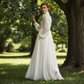 👗 40% OFF! ✨ Elegant Pleated White High-Neck Maxi Dress
