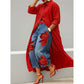 🌿Women's Long Sleeve Button-Down Maxi Shirt Dress✨