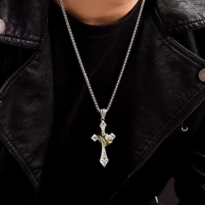 📢📢50% OFF !! ⏰Vintage Crown Cross Necklace
