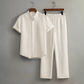 👔 40% OFF! ✨ Men's Textured 2-Piece Set – Shirt & Pants, Breathable, Coordinated 🧳