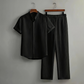 👔 40% OFF! ✨ Men's Textured 2-Piece Set – Shirt & Pants, Breathable, Coordinated 🧳