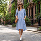👚New arrival 50% OFF🧵Women's Casual V-Neck Button Down Tunic Dress